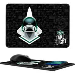 New York Jets Office Accessories^ 2024 Illustrated Limited Edition Wireless Charger And Mouse Pad