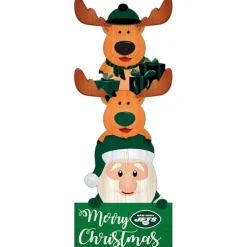 New York Jets Holiday Items | Holiday Decorations^ 31'' Santa Stack Leaner