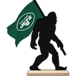 New York Jets Office Accessories | School Supplies^ 18'' Team Logo Bigfoot Silhouette Desktop Art