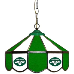 New York Jets Lighting^ 14" Team Logo Glass Pub Lamp