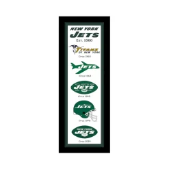 New York Jets Wall Art | Wall Art^ 8" X 26" Established Date And Heritage Framed Wall Art