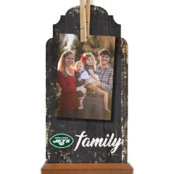New York Jets Picture Frames & Albums^ 6'' X 12'' Family Clothespin Sign