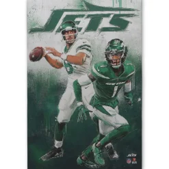 New York Jets Wall Art | Wall Art^ 15" X 23" Graffiti Canvas Wall Art