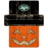 New York Jets Holiday Items | Holiday Decorations^ 12" X 12" Jack-O-Lantern Display