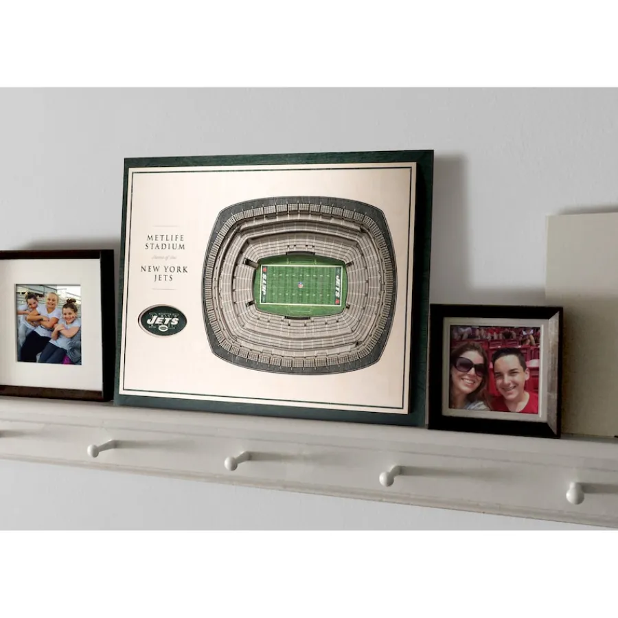 New York Jets Wall Art | Photos^ 17'' X 13'' 5-Layer StadiumViews 3D Wall Art