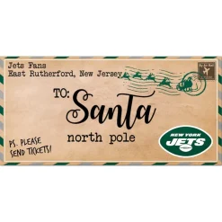 New York Jets Holiday Items | Holiday Decorations^ 6'' X 12'' Letter To Santa Sign