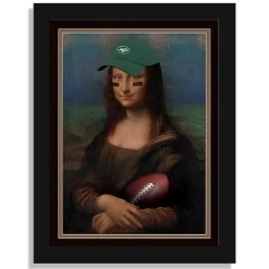 New York Jets Picture Frames & Albums^ 12" X 16" Mona Lisa Fan Framed Fine Art Print