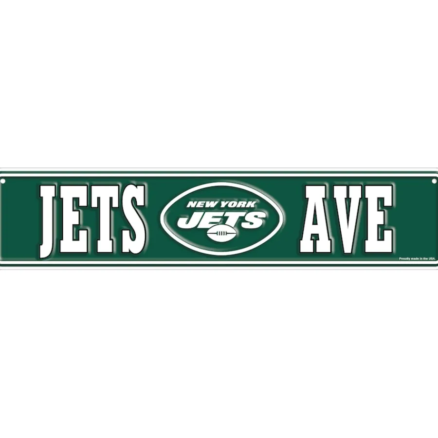 New York Jets Wall Art | Wall Art^ 4" X 18" Team Boulevard Metal Sign