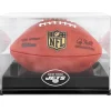 New York Jets Display Cases^ Black Base Football Display Case