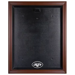 New York Jets Display Cases^ Brown Framed Logo Jersey Display Case