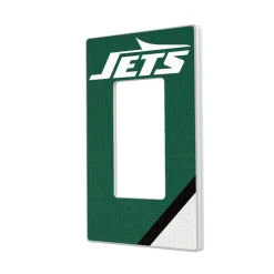 New York Jets Lighting^ Diagonal Stripe Single Rocker Light Switch Plate