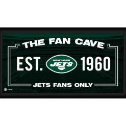 New York Jets Wall Art | Photos^ Framed 10" X 20" Fan Cave Collage