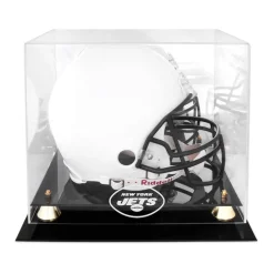 New York Jets Display Cases^ Golden Classic Helmet Display Case
