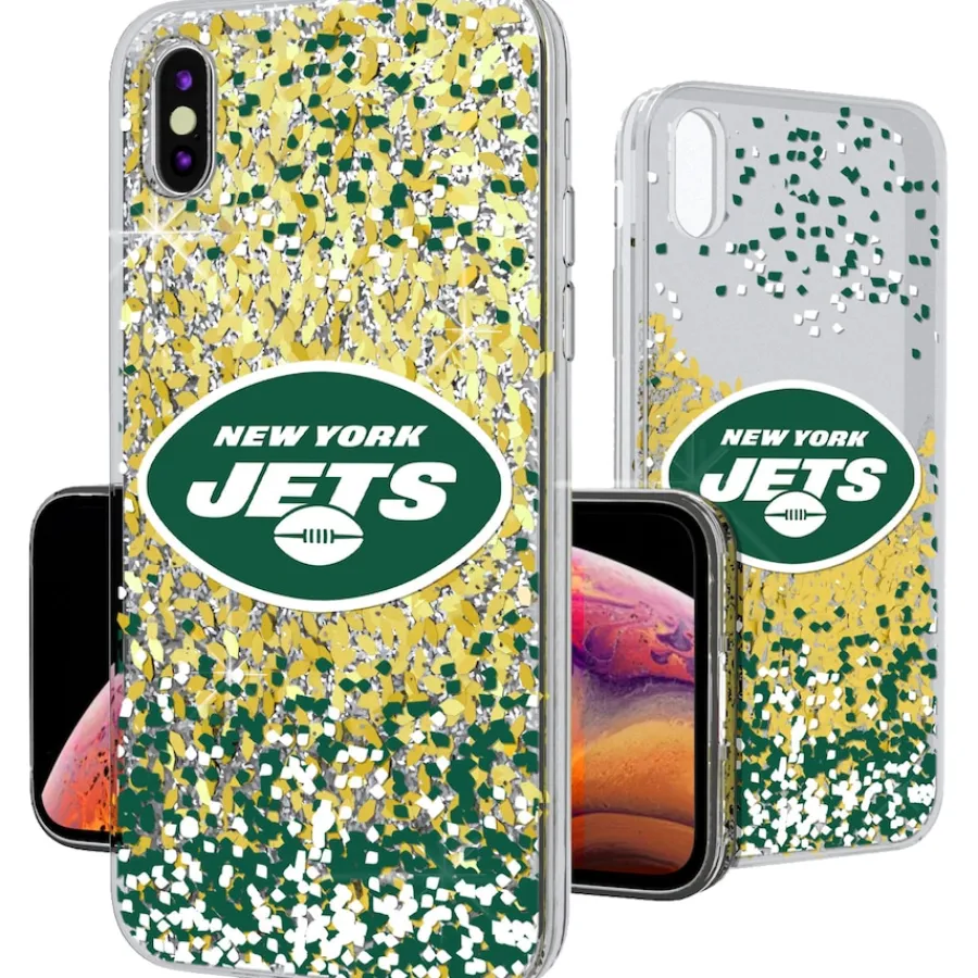 New York Jets Phone Cases | Electronics^ IPhone Glitter Case With Confetti Design