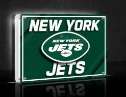 New York Jets Lighting^ LED Rectangle Tabletop Sign
