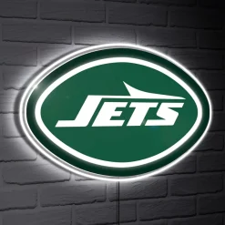 New York Jets Lighting^ LED Team Logo Shaped Lighted Wall Sign