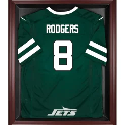 New York Jets Display Cases^ Mahogany Framed Jersey Display Case