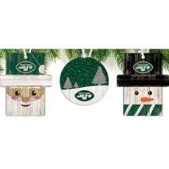 New York Jets Holiday Items | Holiday Decorations^ 3-Pack Ornament Set