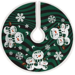 New York Jets Holiday Items | Holiday Decorations^ Snowman Sherpa Christmas Tree Skirt