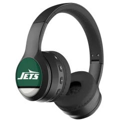 New York Jets Music^ Stripe Design Wireless Bluetooth Headphones With Case