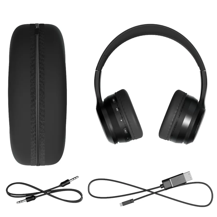 New York Jets Music^ Stripe Design Wireless Bluetooth Headphones With Case