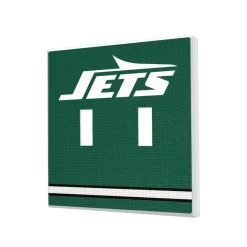 New York Jets Lighting^ Stripe Double Toggle Light Switch Plate
