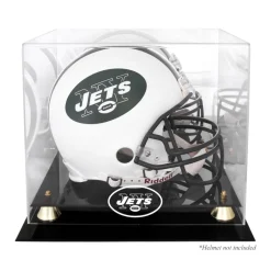 New York Jets Display Cases^ Throwback Logo 1998 - 2018 Helmet Display Case