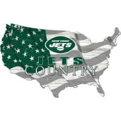 New York Jets Wall Art | Wall Art^ USA Flag Cutout Sign