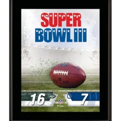 New York Jets Wall Art | Photos^ Vs. Baltimore Colts Super Bowl III 10.5" X 13" Sublimated Plaque