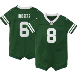 Kids New York Jets Jerseys | Kids^Newborn & Infant Nike Aaron Rodgers Legacy Green Game Romper Jersey