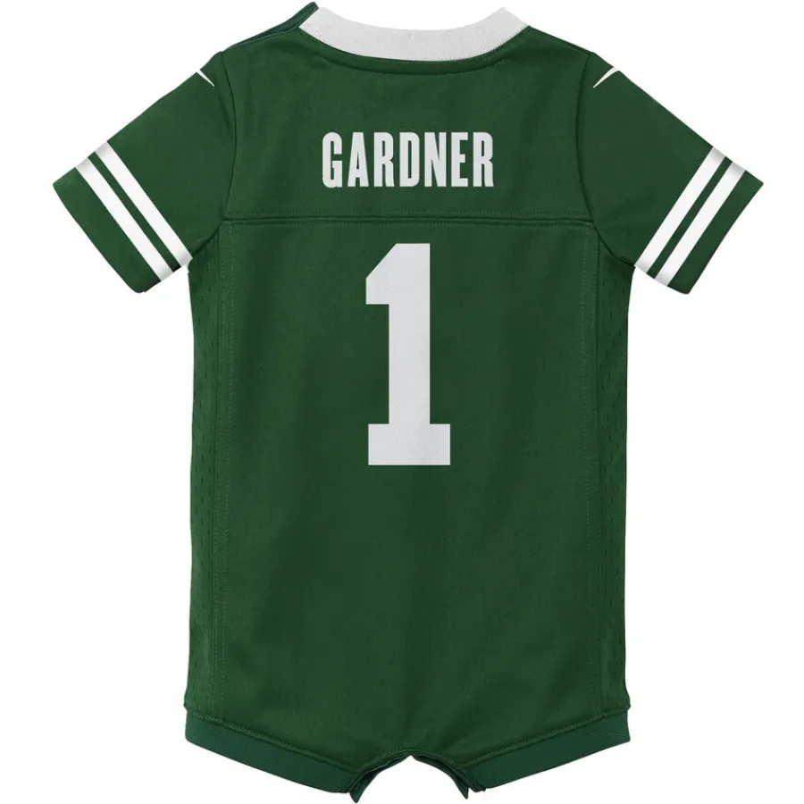 Kids New York Jets Jerseys | Kids^Newborn & Infant Nike Ahmad Sauce Gardner Legacy Green Game Romper Jersey