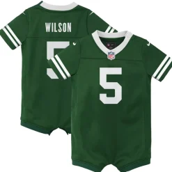 Kids New York Jets Jerseys | Kids^Newborn & Infant Nike Garrett Wilson Legacy Green Game Romper Jersey