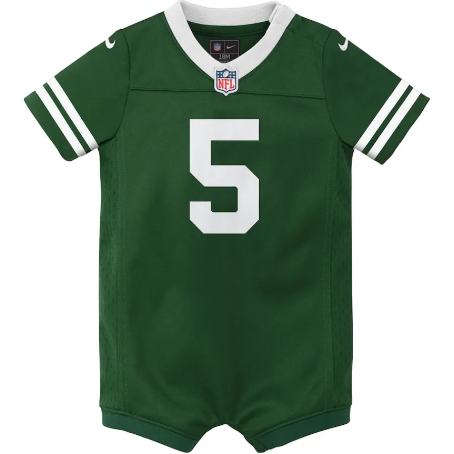 Kids New York Jets Jerseys | Kids^Newborn & Infant Nike Garrett Wilson Legacy Green Game Romper Jersey