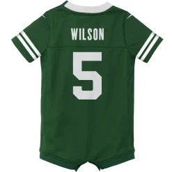 Kids New York Jets Jerseys | Kids^Newborn & Infant Nike Garrett Wilson Legacy Green Game Romper Jersey