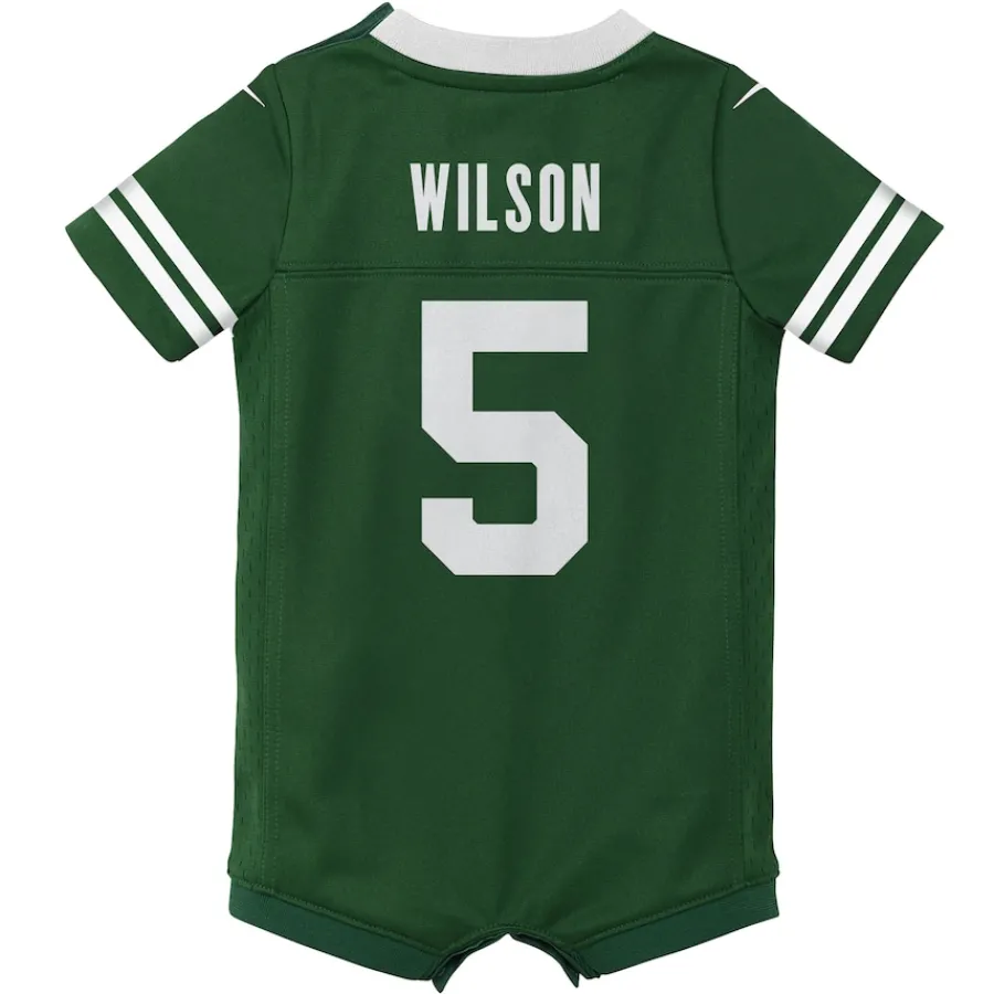 Kids New York Jets Jerseys | Kids^Newborn & Infant Nike Garrett Wilson Legacy Green Game Romper Jersey