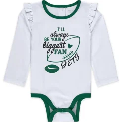 Kids New York Jets Rompers | Shorts & Pants^Newborn & Infant WEAR By Erin Andrews Three-Piece Long Sleeve Bodysuit, Tutu And Sweatpants Set
