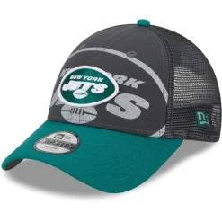 Kids New York Jets Hats | Kids^Preschool New Era Graphite/Green Reflect 9FORTY Adjustable Hat