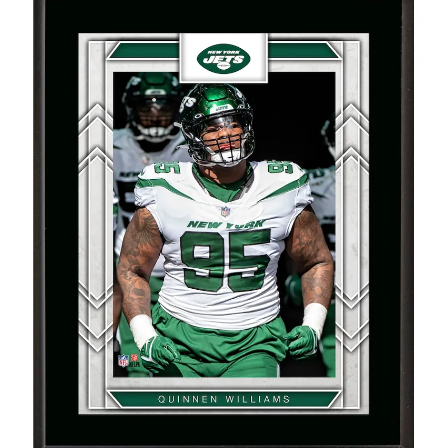 New York Jets Photos | Plaques^Quinnen Williams Framed 10.5" X 13" Sublimated Player Plaque