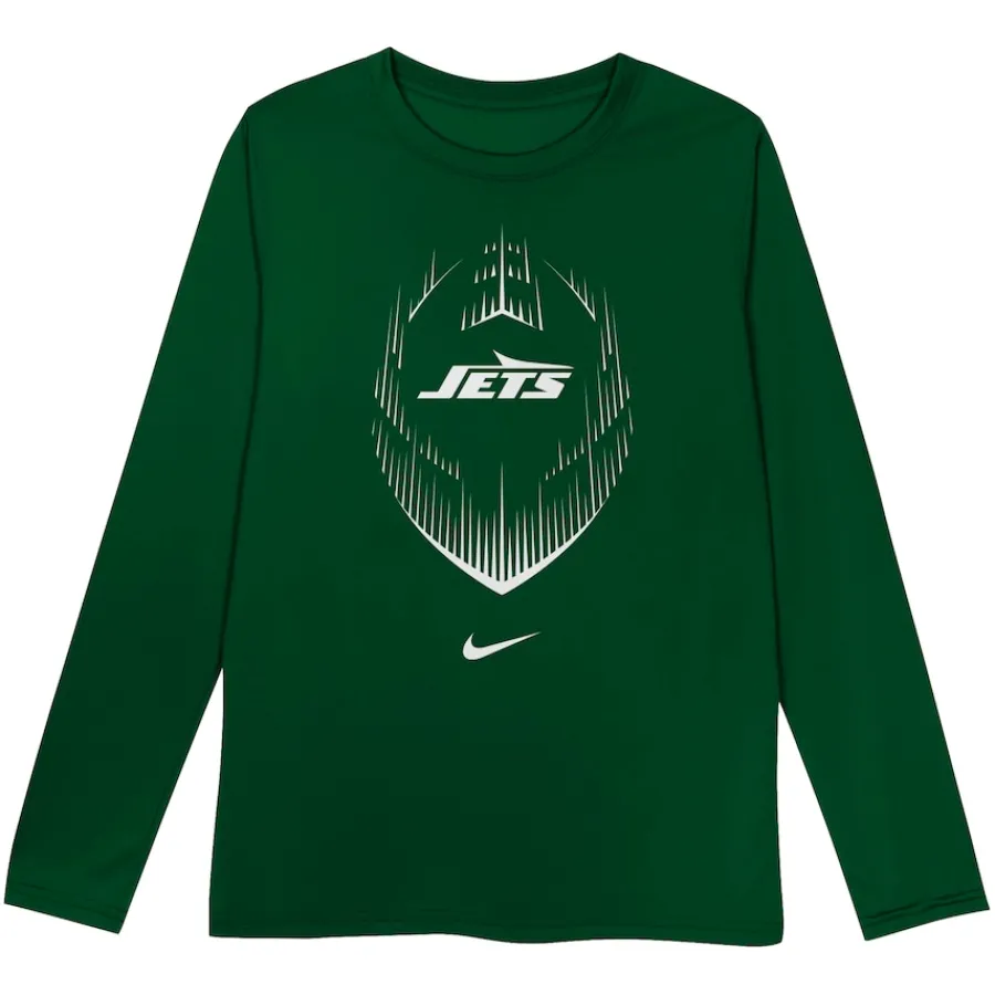 Kids New York Jets T-Shirts | Kids^Toddler Nike Green Legend Icon Long Sleeve T-Shirt