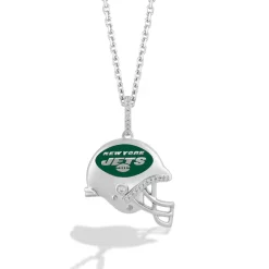 Women New York Jets Accessories | Jewelry^True Fan Silver Helmet Pendant Necklace