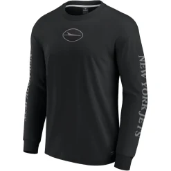 New York Jets Long Sleeved^Unisex Fanatics Black Elements Strive Long Sleeve T-Shirt