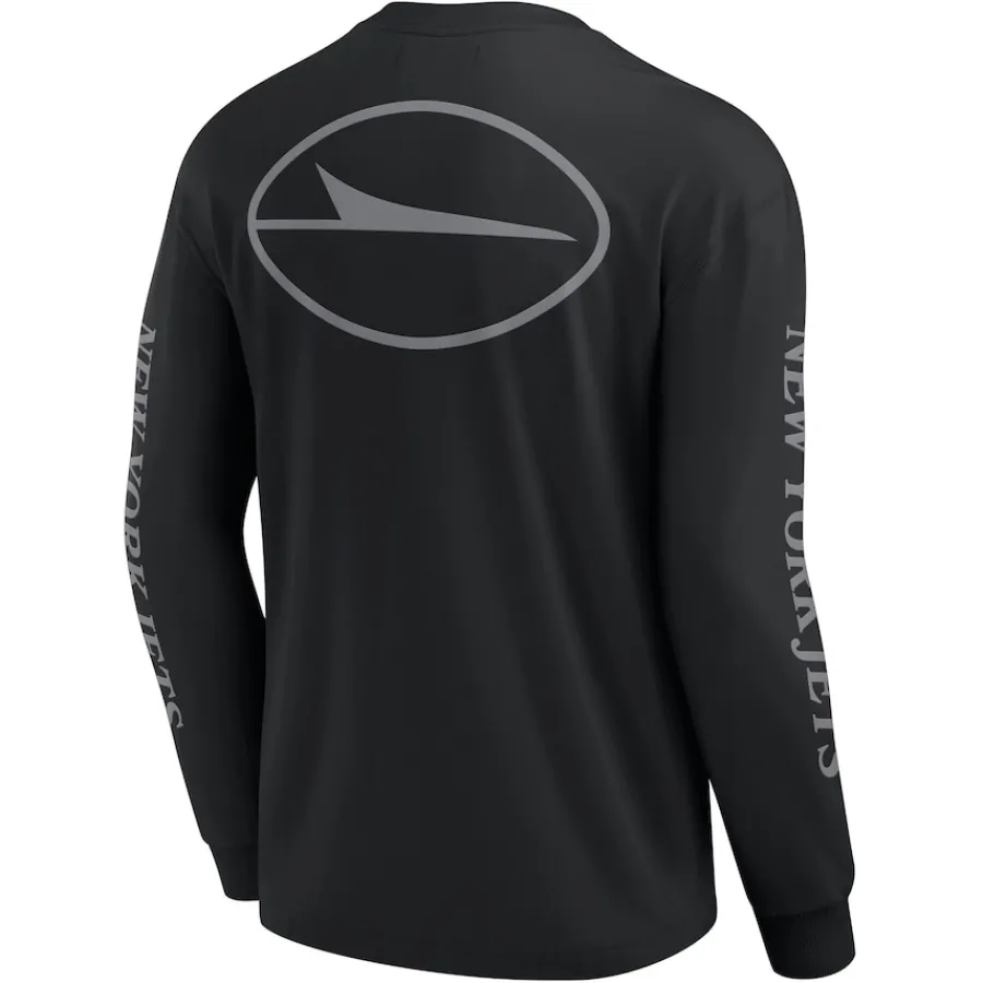 New York Jets Long Sleeved^Unisex Fanatics Black Elements Strive Long Sleeve T-Shirt