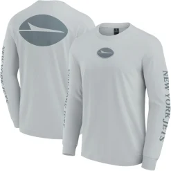 New York Jets T-Shirts | Men^Unisex Fanatics Gray Elements Strive Long Sleeve T-Shirt