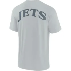 Women New York Jets T-Shirts | Women^Unisex Fanatics Gray Elements Iconic T-Shirt