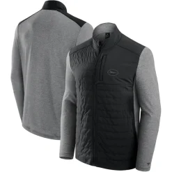 New York Jets Jackets | Jackets^Unisex Fanatics Black/Heather Gray Tonal Full-Zip Jacket