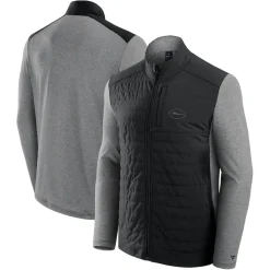 New York Jets Jackets | Jackets^Unisex Fanatics Black/Heather Gray Tonal Full-Zip Jacket