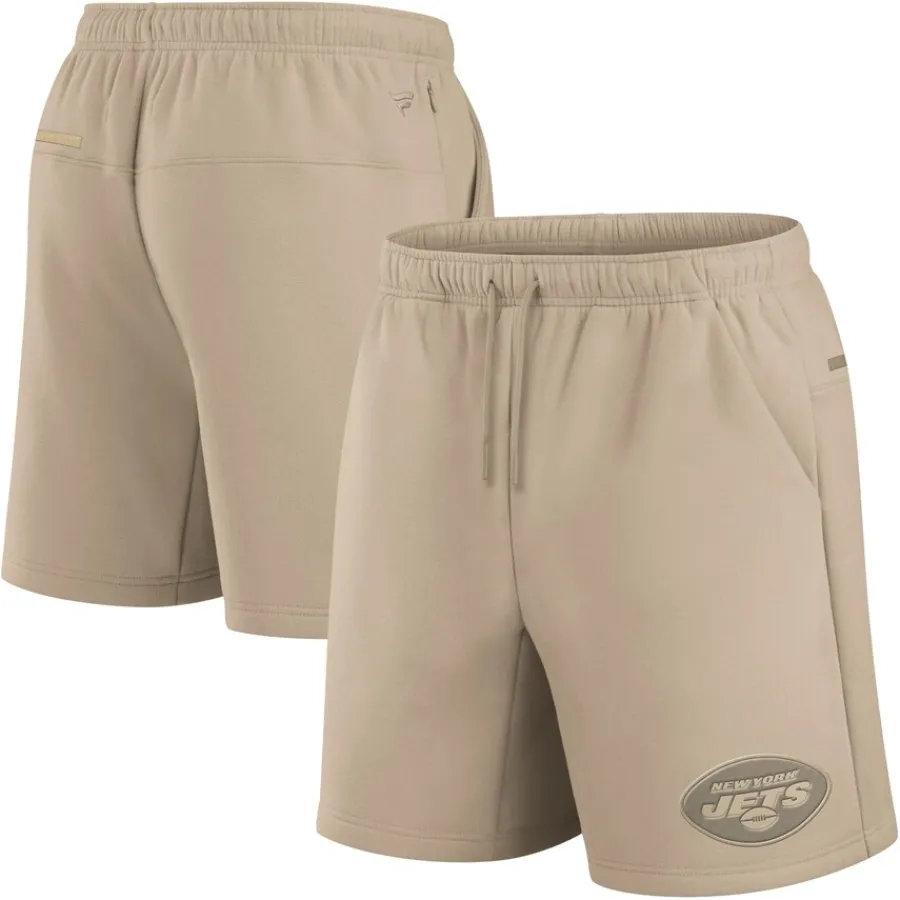 New York Jets Shorts & Pants | Shorts & Pants^Unisex Fanatics Khaki Elements Super Soft Fleece Shorts