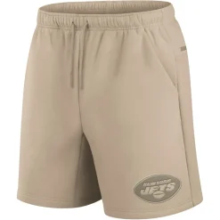 New York Jets Shorts & Pants | Shorts & Pants^Unisex Fanatics Khaki Elements Super Soft Fleece Shorts