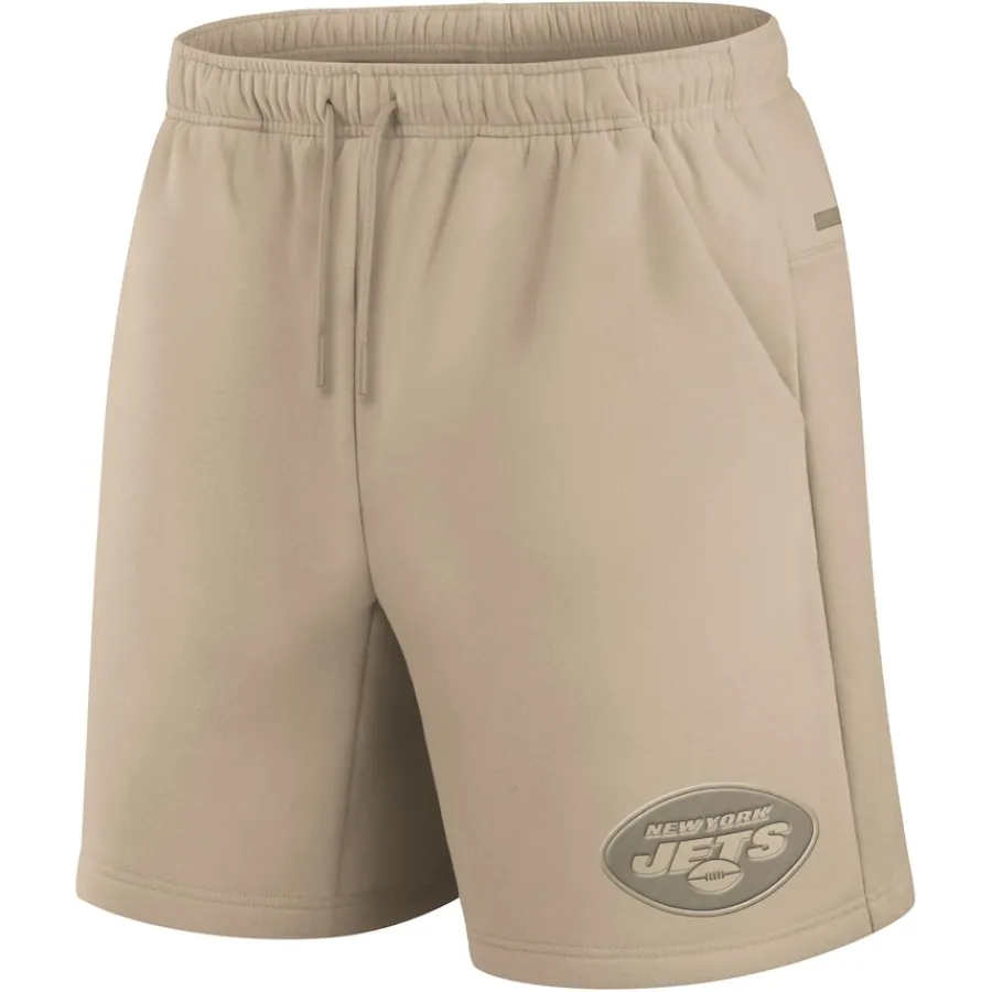 New York Jets Shorts & Pants | Shorts & Pants^Unisex Fanatics Khaki Elements Super Soft Fleece Shorts