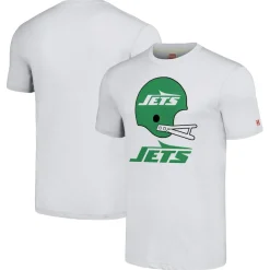 Women New York Jets T-Shirts | Women^Unisex Homage White Big Helmet Tri-Blend T-Shirt